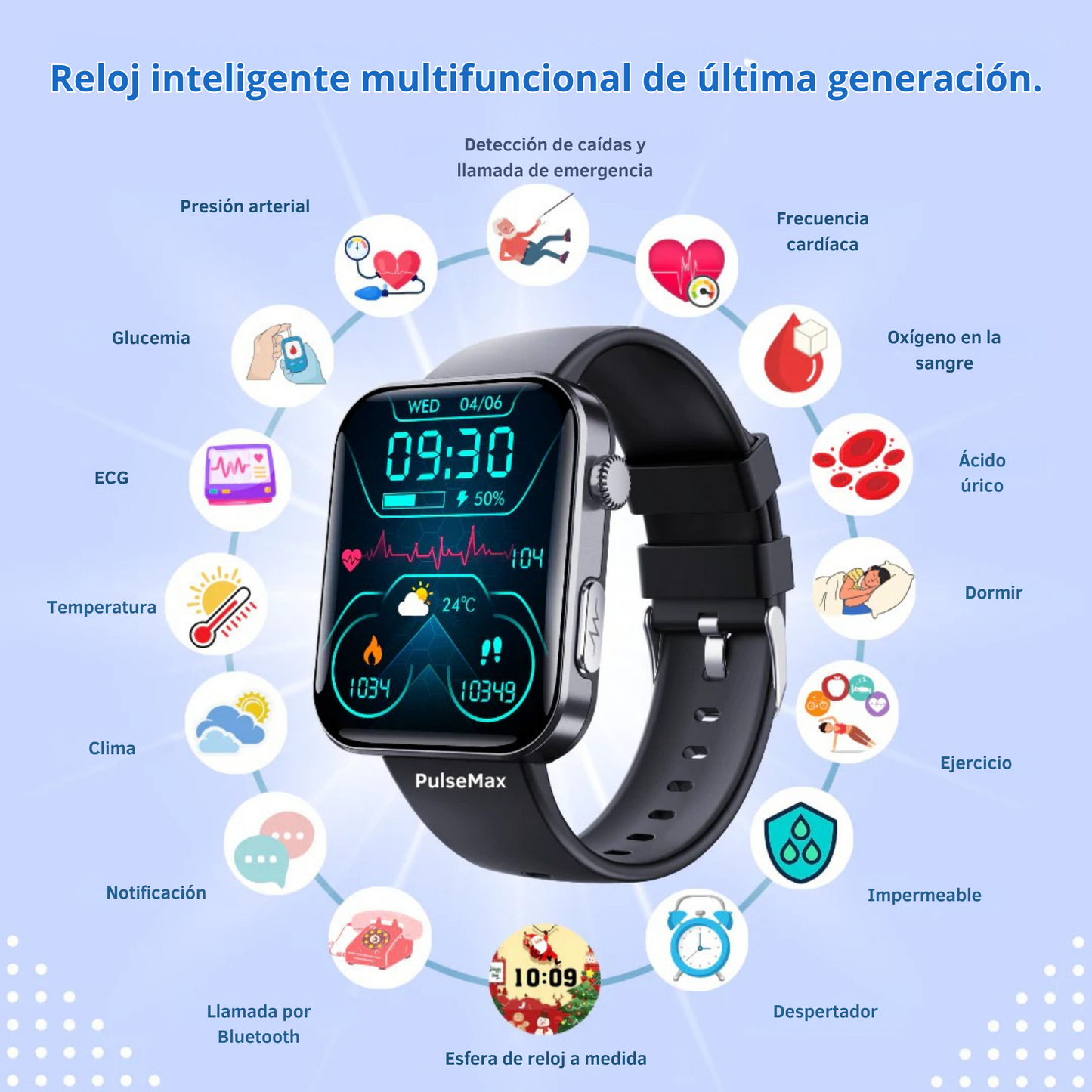 Medidor de glucosa en sangre multifuncional Siemens + Reloj Monitorizador - COMPRA 1 Y RECIBE OTRO GRATIS